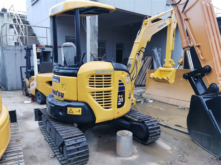 Harga murah 3 ton digunakan Jepang impor Komatsu pc 35 MR crawler excavator dengan jam kerja yang lebih pendek