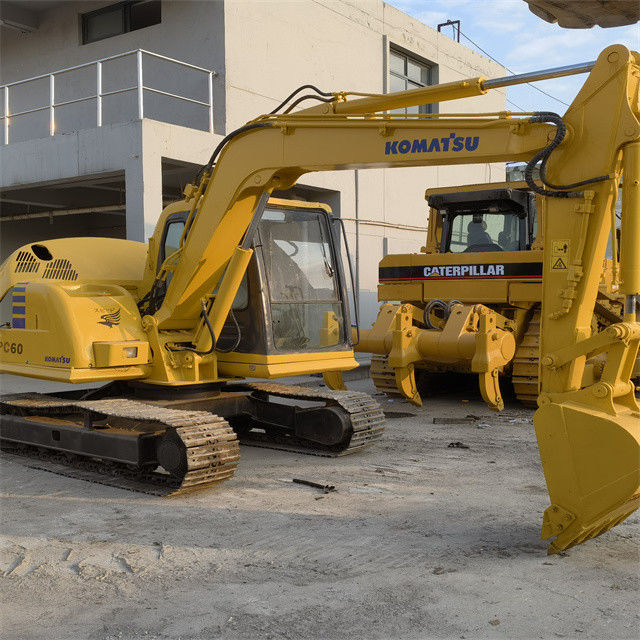 Kualitas tinggi 6,3 ton digunakan Jepang diimpor Komatsu pc 55 MR crawler excavator dengan jam kerja yang lebih pendek