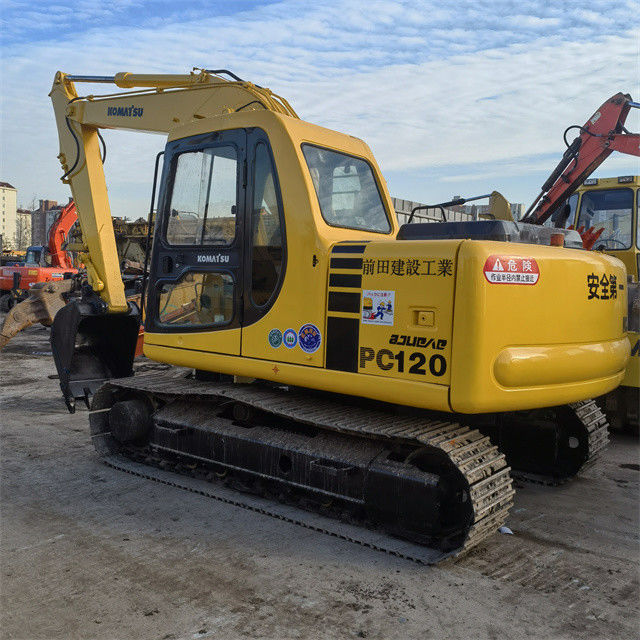 Kualitas tinggi 12 Ton Digunakan Excavator Jepang Diimpor Komatsu Pc 120 Crawler Excavator Dengan Jam Kerja yang Lebih Rendah