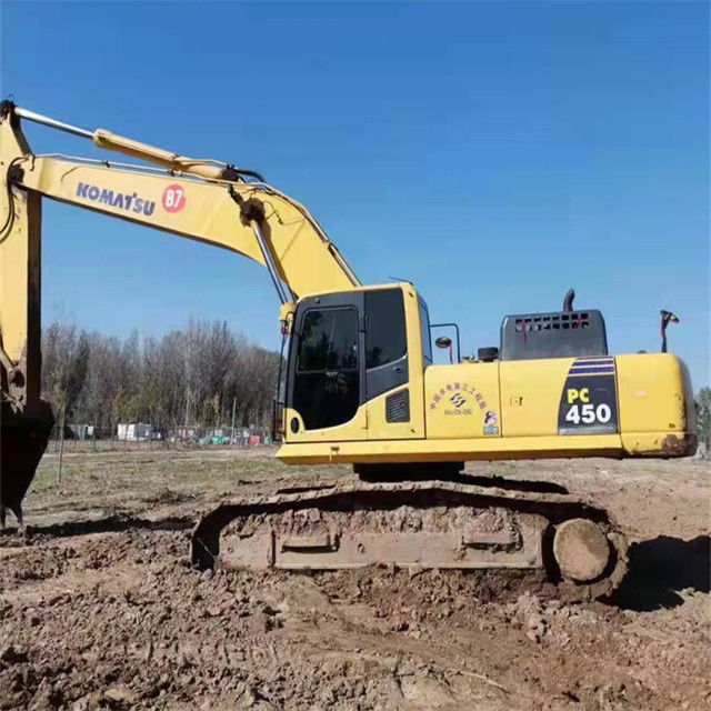 45 ton hampir baru Jepang diimpor mesin excavator merangkak digunakan renovasi Komatsu pc 450-7