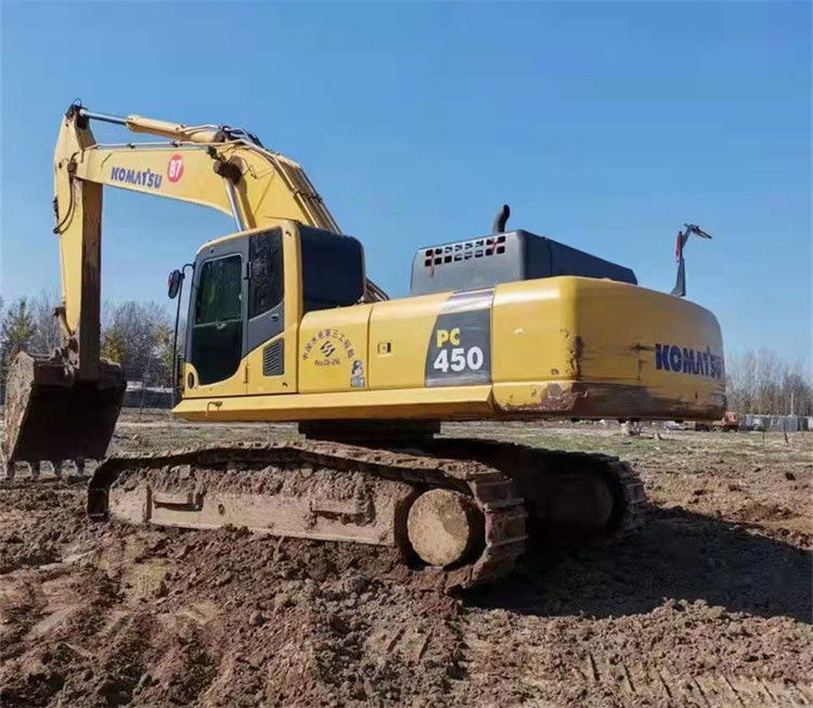 45 ton hampir baru Jepang diimpor mesin excavator merangkak digunakan renovasi Komatsu pc 450-7