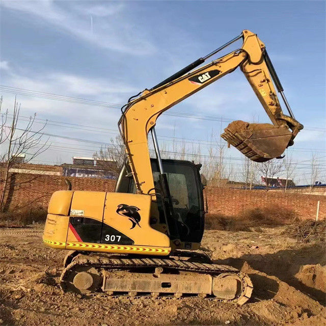 7 ton hampir baru Jepang impor mesin excavator merangkak digunakan renovasi CAT 307 D