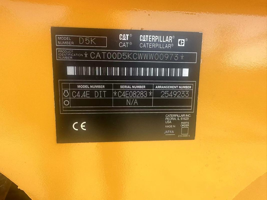 Cat Caterpillar D5k Lgp Cat D5k Dozer Bagian Depan Bilah Lebar 4,262m Dozer Second Hand