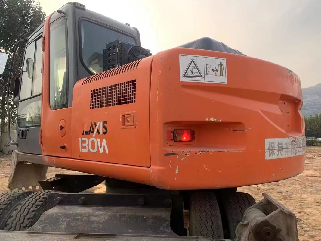 14 ton Jepang diimpor 90% baru Hitachi ZX 130W bekas Excavator roda dengan kualitas tinggi dan kinerja terbaik untuk dijual