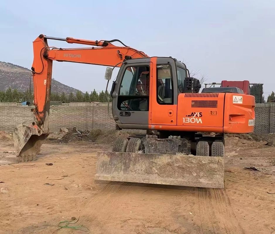 14 ton Jepang diimpor 90% baru Hitachi ZX 130W bekas Excavator roda dengan kualitas tinggi dan kinerja terbaik untuk dijual
