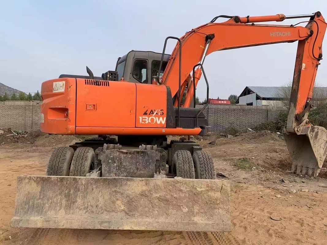 14 ton Jepang diimpor 90% baru Hitachi ZX 130W bekas Excavator roda dengan kualitas tinggi dan kinerja terbaik untuk dijual