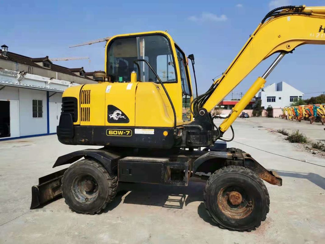 6 Ton Siap Bekerja Korea Diimpor Hyundai R60-7 Digunakan Roda Excavator