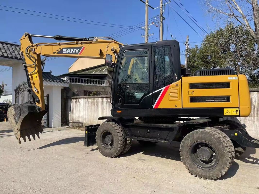 Siap Bekerja Cina Asli SANY SY155W Digunakan Roda Excavator TCD4.1 L4 Jenis mesin