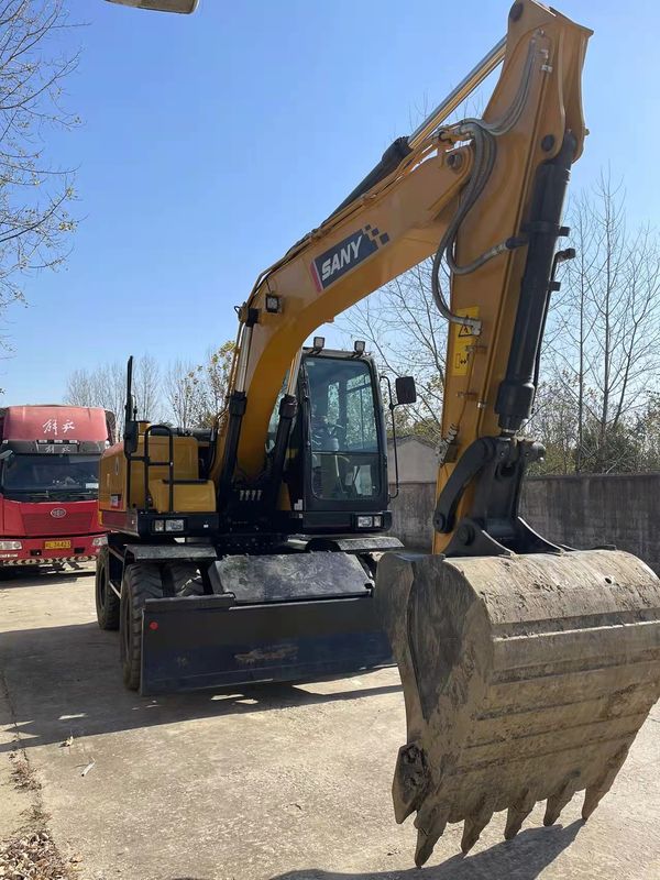 Siap Bekerja Cina Asli SANY SY155W Digunakan Roda Excavator TCD4.1 L4 Jenis mesin