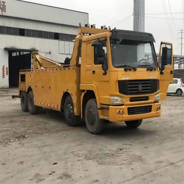 Jam Kerja Rendah Digunakan Howo 6*4 Wrecker Tow Truck 8*4 Tow Body Dengan Sertifikat ISO9001 / CCC
