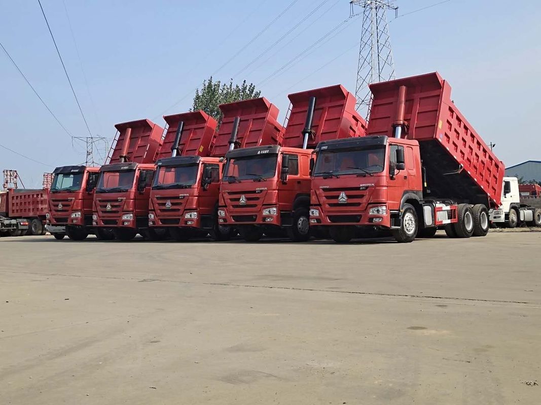 Second hand 371hp Truk Pengeboran bekas Howo 6x4 Truk Tipper dengan Sistem Multimedia 10 Roda