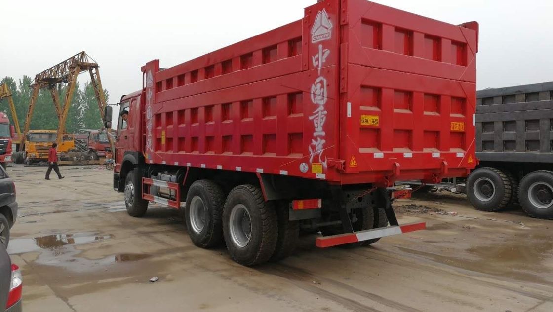 Second hand 371hp Truk Pengeboran bekas Howo 6x4 Truk Tipper dengan Sistem Multimedia 10 Roda