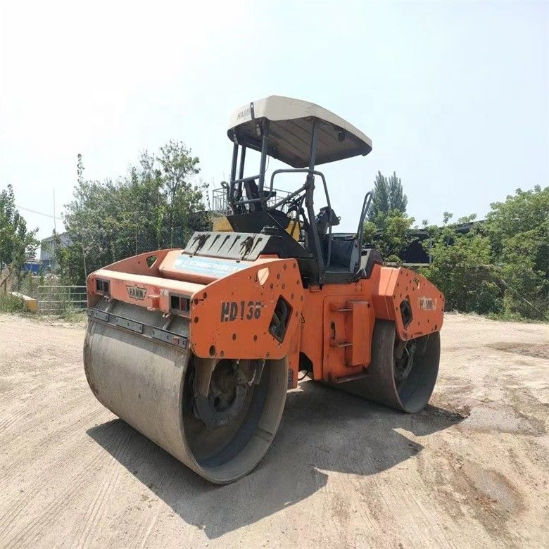 14 Ton digunakan HAMM HD130 Road Roller Diimpor dari AS untuk Highway Bridge Engineering