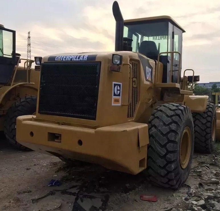 Mengunggah Log 5 Ton bekas Jepang Caterpillar 950G Loader Digunakan Cat 950 Manual Wheel Loader