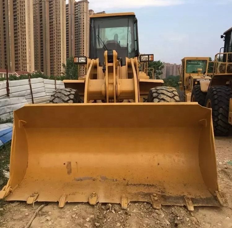 Mengunggah Log 5 Ton bekas Jepang Caterpillar 950G Loader Digunakan Cat 950 Manual Wheel Loader