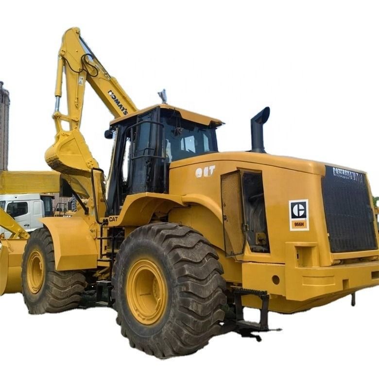 24 Ton Digunakan 966H Cat Original Wheel Loaders dari Jepang dalam Jam Kerja Rendah untuk Ritel