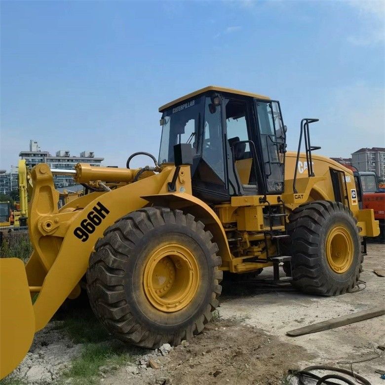 24 Ton Digunakan 966H Cat Original Wheel Loaders dari Jepang dalam Jam Kerja Rendah untuk Ritel
