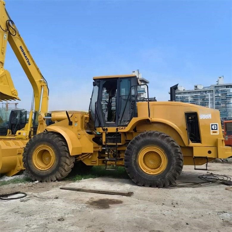 24 Ton Digunakan 966H Cat Original Wheel Loaders dari Jepang dalam Jam Kerja Rendah untuk Ritel
