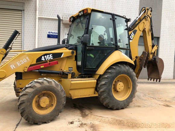 6792 10200 kg Mesin Berat digunakan Caterpillar 416E Backhoe Loader 162 kw Asli Sekarang