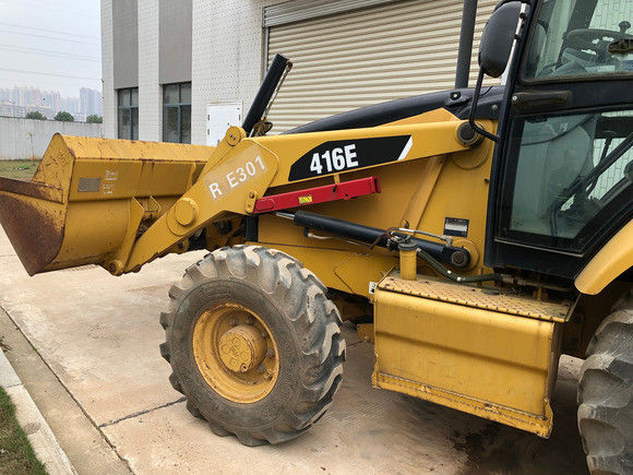 6792 10200 kg Mesin Berat digunakan Caterpillar 416E Backhoe Loader 162 kw Asli Sekarang